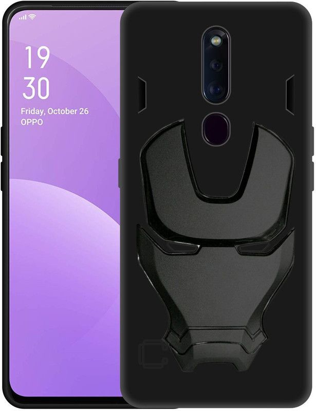 CASE CREATION Back Cover for Oppo F11 Pro  (Black, 3D Case, Silicon, Pack of: 1)