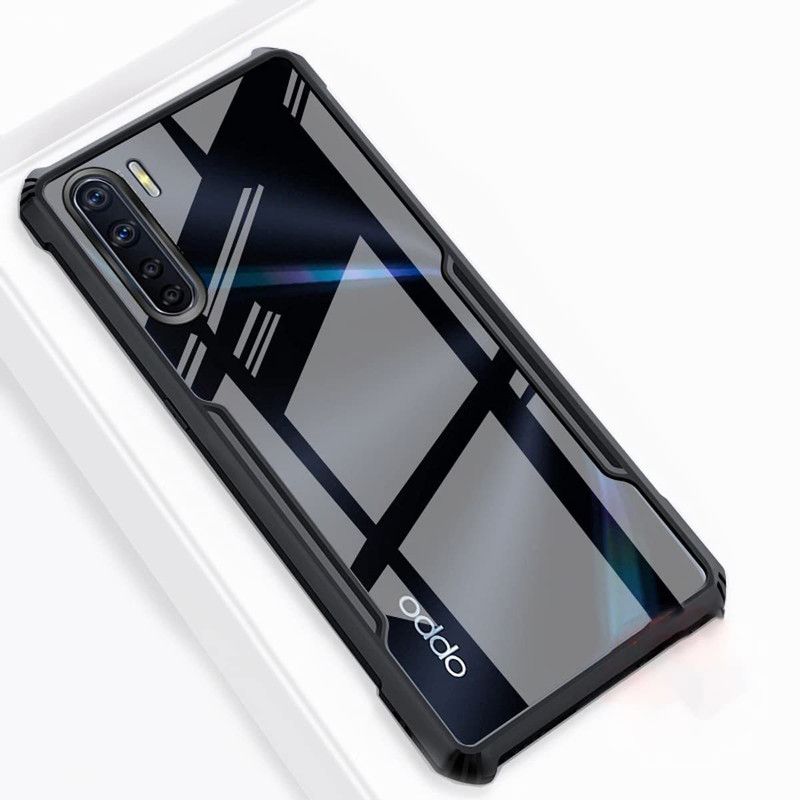 ShopGlobal Back Cover for Oppo F15  (Black, Shock Proof)