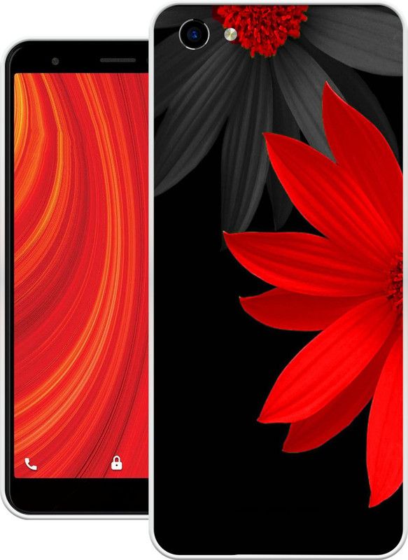 Print maker Back Cover for Lava Z61  (Black, Red, Grip Case, Silicon, Pack of: 1)