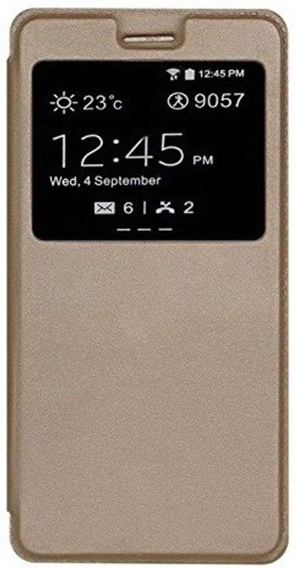 Helix Flip Cover for Motorola Moto G6  (Gold, Shock Proof, Pack of: 1)