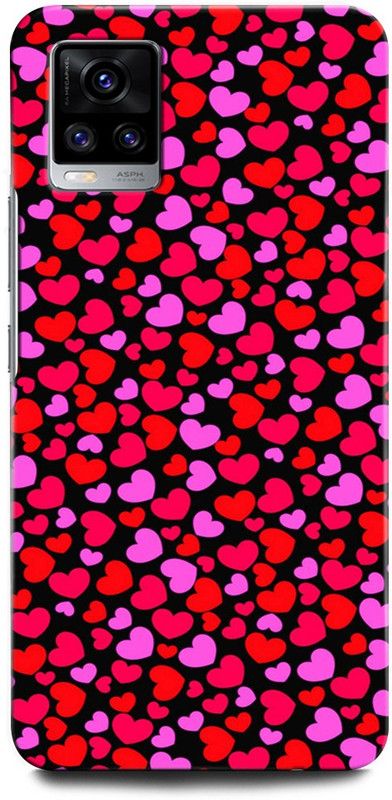 ORBIQE Back Cover for Vivo V20 V2025 RED HEART, LOVE, SWEET HEART, FUNNY, ROMANTIC  (Multicolor, Hard Case, Pack of: 1)