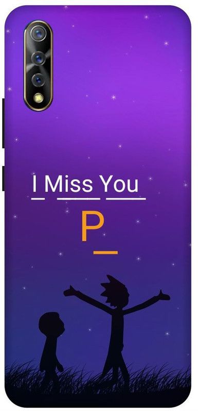 THESTONEWELL Back Cover for VIVO S1 I MISS YOU P LETER P WORD  (Multicolor, Waterproof, Pack of: 1)