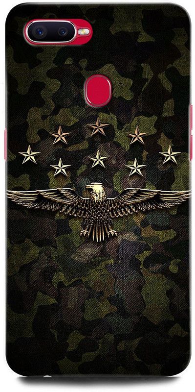 INTELLIZE Back Cover for OPPO F9 Pro CPH1823KAMO SKULL, WARRIOR, INDIAN ARMY, ARMY, CAMO EAGLE  (Multicolor, Hard Case)