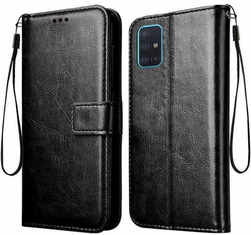 Tingtong Flip Cover for Samsung M51  (Black, Cases with Holder, Pack of: 1)