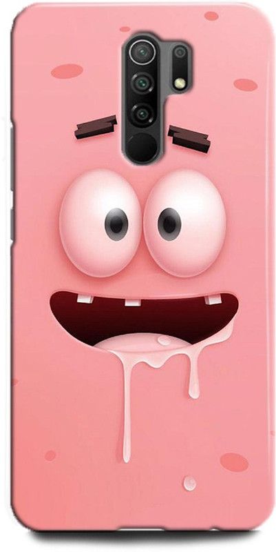 INDICRAFT Back Cover for POCO M2 CARTOON, EMOJI, ABSTRACT, SPONGBOB SQUARPANTS, PETRIC  (Multicolor, Hard Case, Pack of: 1)