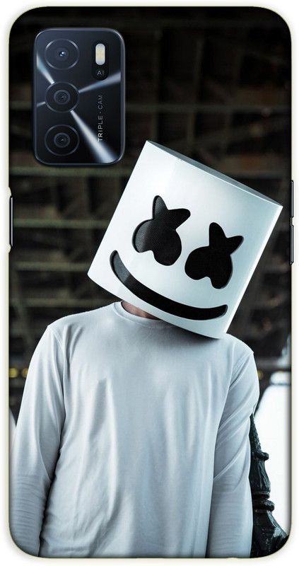iprinto Back Cover for Oppo A53s 5G  (White, Black, Pack of: 1)