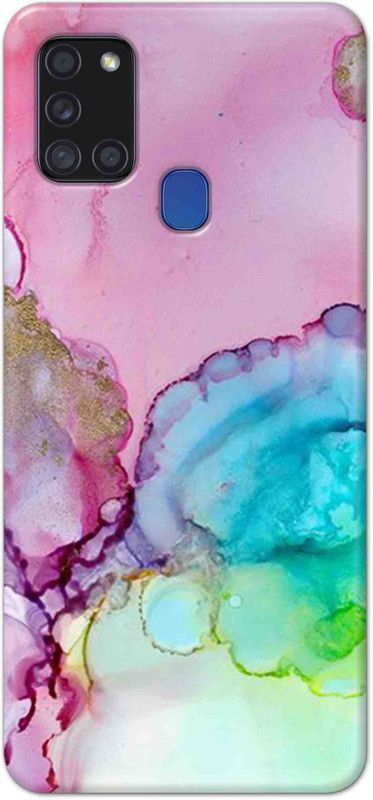 NDCOM Back Cover for Samsung Galaxy A21s Colors Marble Printed  (Multicolor, Hard Case, Pack of: 1)