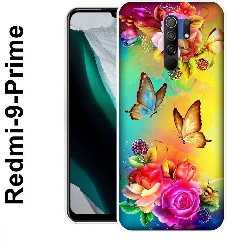 INDIALAND Back Cover for Redmi 9 Prime  (Multicolor, Grip Case, Silicon)