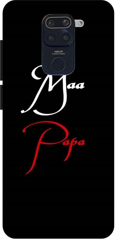 PICHKU Back Cover for REDMI NOTE 9-M2003J15SC-DAD,MOM,PAA,PAPA,LIFE,LINE,LOVE,BAAPU,AMMI,MUMMY,MAA,MOTHER,FATHER  (Black, Hard Case, Pack of: 1)