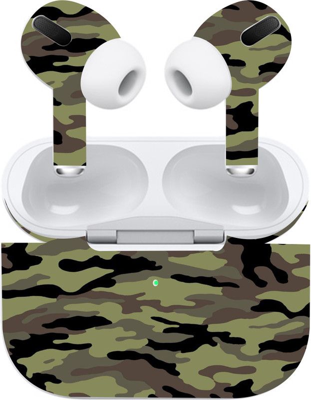 Jeeva Creation Apple AirPod Pro, apple airpod pro Mobile Skin  (Ultra Military Green Camouflage Skin With High Matte Finish.)