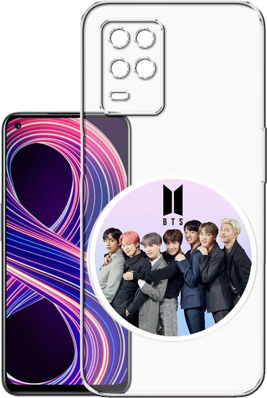 HANIRY Back Cover for Realme 8 / RMX3085 mobile cover | BTS | Design | PNG_35  (Multicolor, Flexible, Silicon, Pack of: 1)