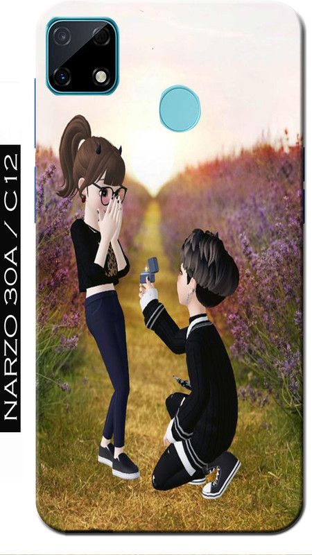 BIVAX Back Cover for REALME NAZRO 30A / REALME C12  (Multicolor, Grip Case, Silicon, Pack of: 335)