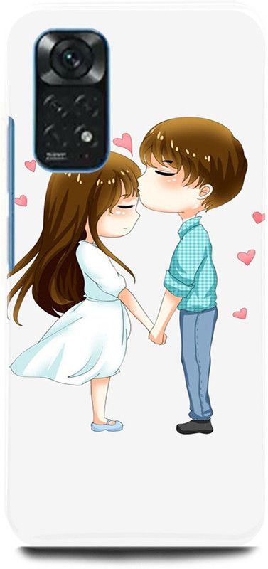 play fast Back Cover for Redmi Note 11S CUTE, COUPLE, LOVELY, KISS, COUPLE, GIRL, BOY, LOVE  (White, Hard Case, Pack of: 1)