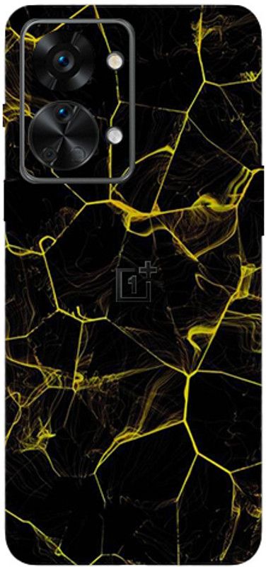 LAMHA One Plus Nord 2T 5G, one plus nord 2t 5g Mobile Skin  (Ultra Super Black Abstract With High Matte Finish.)