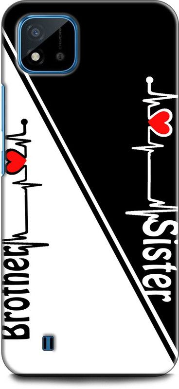 INDICRAFT Back Cover for Realme C11 2021, RMX3231 BROTHER, SISTER, QUOTES, BROTHER SISTER  (Multicolor, Dual Protection, Pack of: 1)