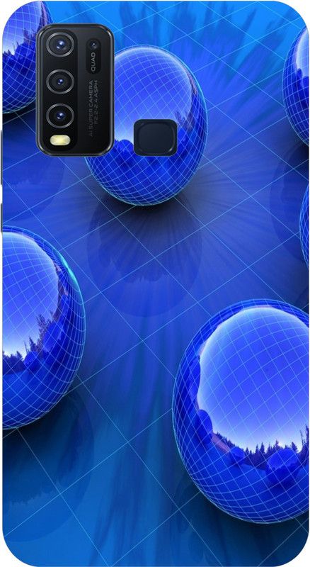 JSSIS Back Cover for Vivo Y30  (Blue, Dual Protection, Silicon)