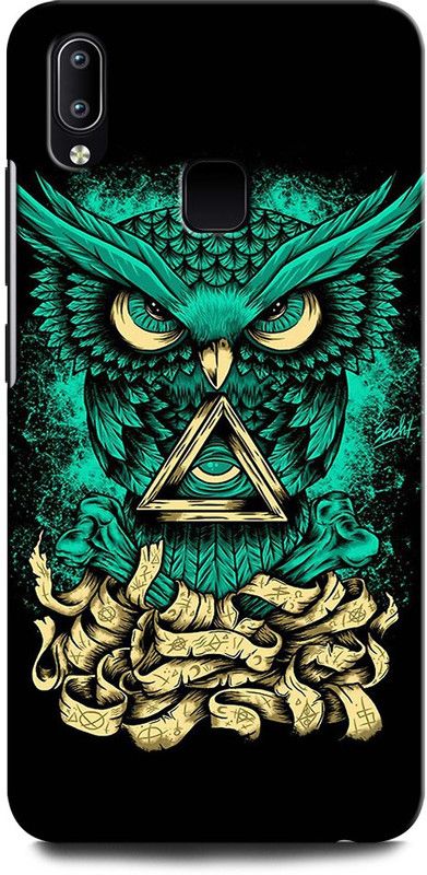 GRAFIQE Back Cover for VIVO Y93 OWL, TRIPPY, WORLD, EYE, USA, ILLUMINATI, MASONICO, OWL  (Multicolor, Shock Proof, Pack of: 1)