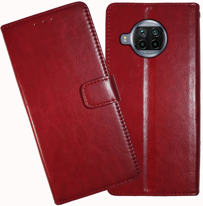 AMETHYST Flip Cover for Mi 10i  (Red, Shock Proof, Pack of: 1)