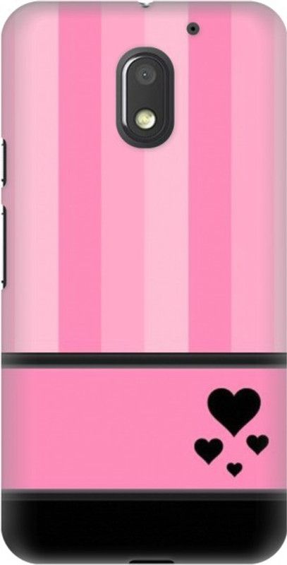 COBIERTAS Back Cover for Motorola Moto E3 Power  (Pink, Black, Hard Case)