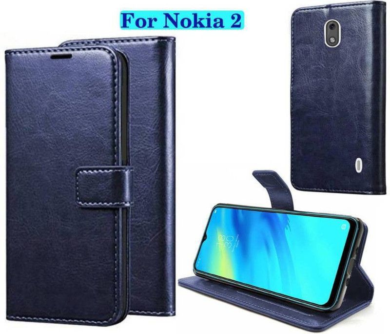 Finely Flip Cover for Nokia 2  (Blue, Pack of: 1)