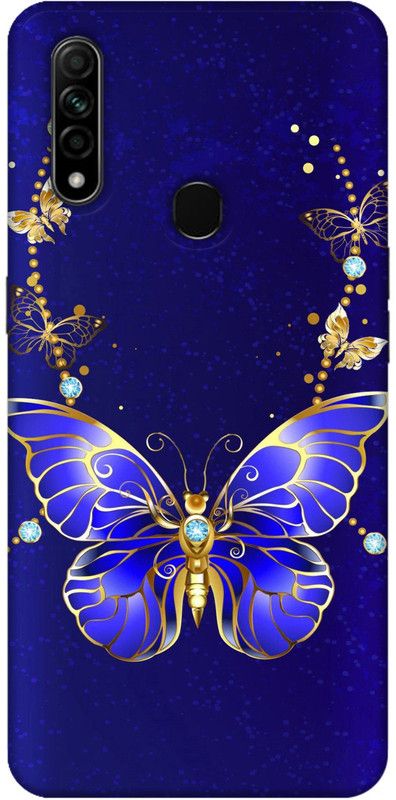redfly Back Cover for Oppo A31  (Purple, Gold, Grip Case, Silicon, Pack of: 1)