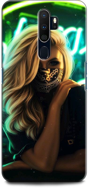 INDICRAFT Back Cover for OPPO A9 2020, CPH1937 GIRL, HOOD, ANIME, MASK, SPARKS, TEXTURE, GLANCE  (Multicolor, Shock Proof, Pack of: 1)