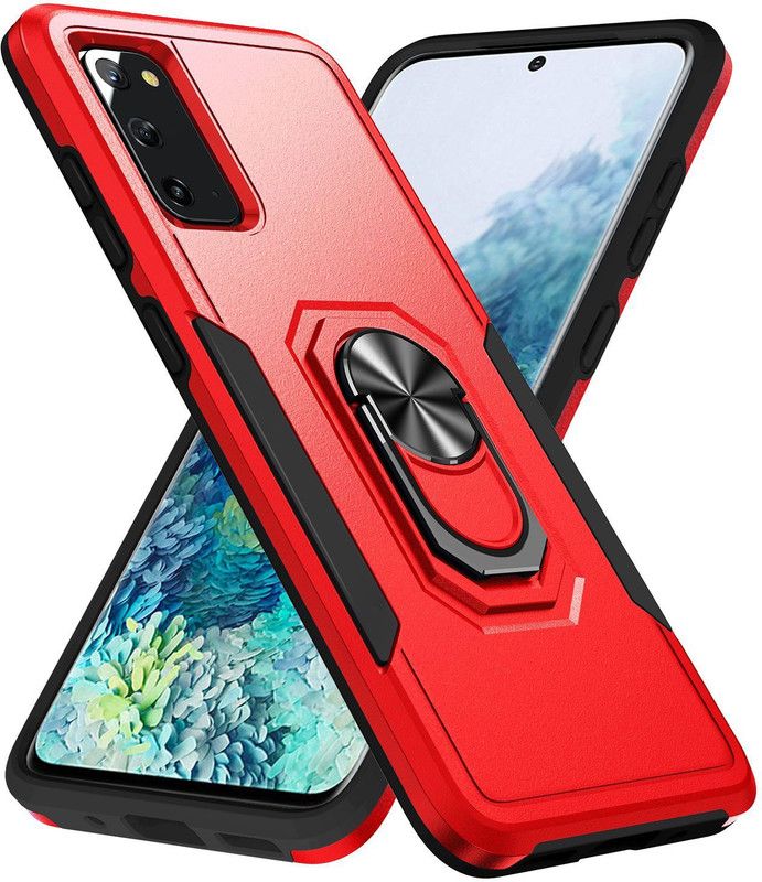 Bepak Back Cover for Samsung Galaxy S20  (Red, Dual Protection, Pack of: 1)