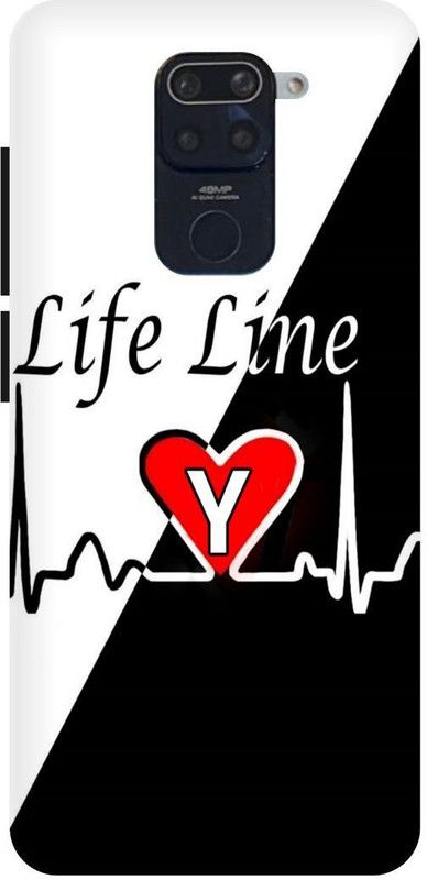 PICHKU Back Cover for REDMI NOTE 9-M2003J15SC-Y,LATTER,ALPHABET,NAME,DESIGN,LIFE,LINE,GIRLS,BOYS,LOVE  (Black, Hard Case, Pack of: 1)