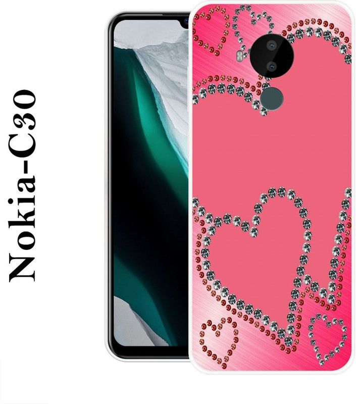INDIALAND Back Cover for Nokia C30  (Pink, Silicon)