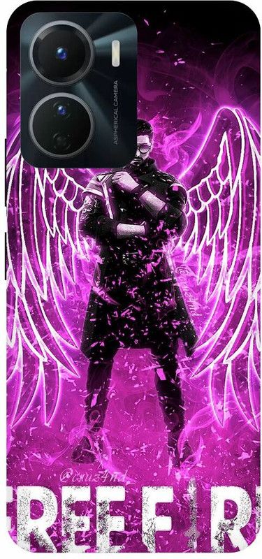 COVERJET Back Cover for VIVO Y16-FREE- FIRE- PUBG- GAME- CARTOON  (Pink, Hard Case, Pack of: 1)