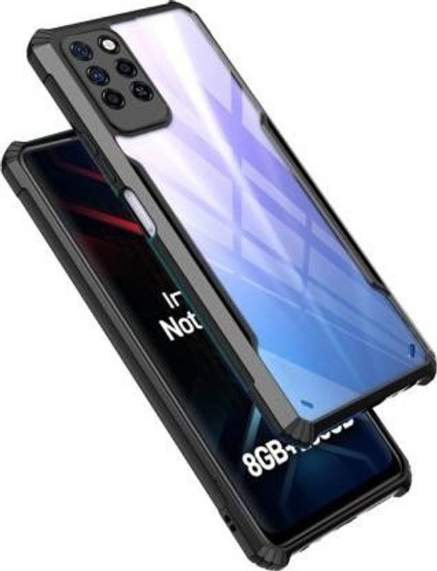 tanmay Back Cover for Infinix Note 10 Pro, Shockproof Bumper Crystal Clear, 360 Degree Protection TPU+PC  (Black, Grip Case, Pack of: 1)