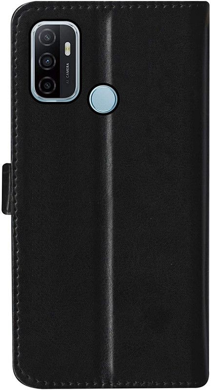 FOOLPROOF Flip Cover for Oppo A53  (Black, Pack of: 1)