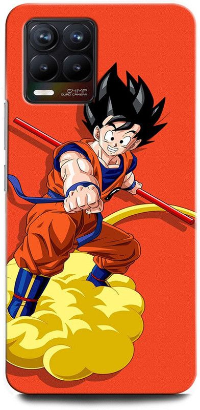 GRAFIQE Back Cover for Realme 8 RMX3085 GOKU, DRAGONBALLZ, ANIME, SUPERSAIYAN  (Multicolor, Shock Proof, Pack of: 1)