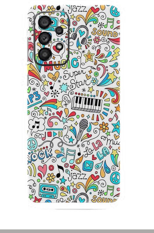 Mclaxa Music Graffiti Mobile Back Skin, Music Graffiti, Samsung A73 5g Mobile Skin  (Music Graffiti Skin With Super Matte Finish)