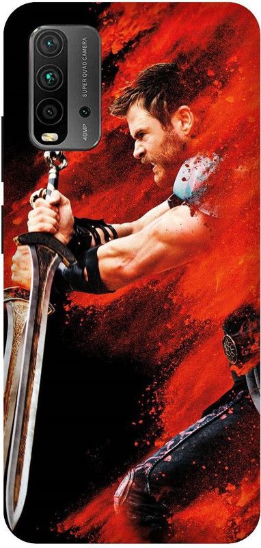 UMPRINT Back Cover for Redmi 9 Power Thore Thore Hammer Avengers Printed Back Cover  (Multicolor, Hard Case)