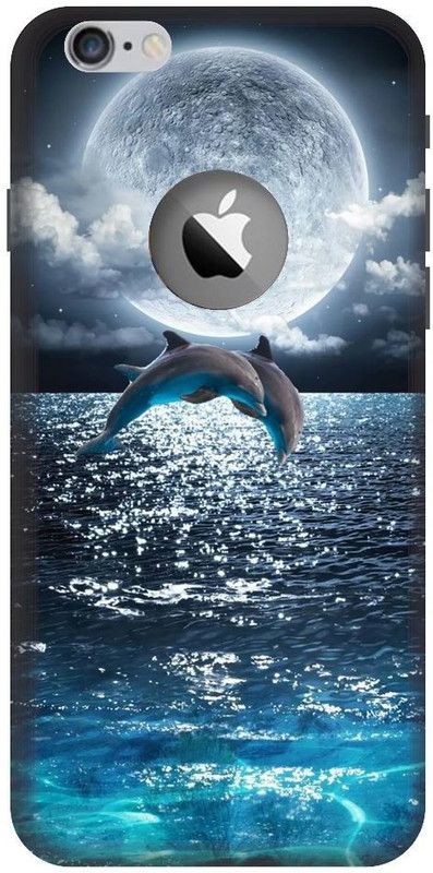 BYXIS Back Cover for iphone 6 cut dolphin, fish, Moon, Water, nature, Night, Cool, Wallpaers  (Multicolor, Shock Proof, Pack of: 1)