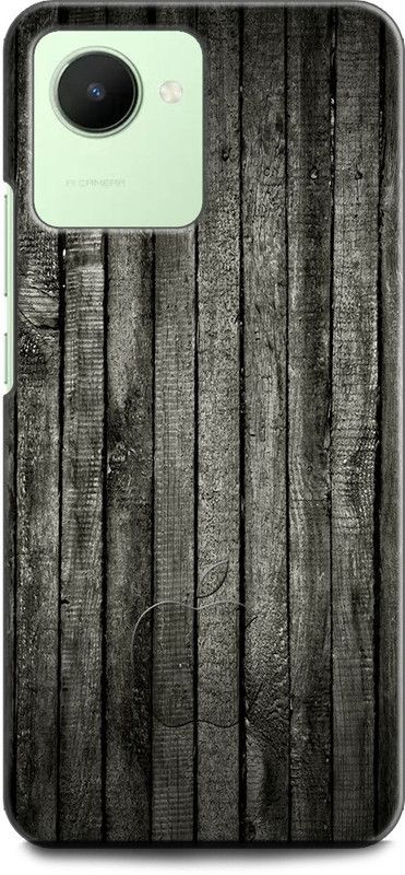 WallCraft Back Cover for Realme C30, RMX3581 WOOD, BROUNE WOODEN, TEXTURE, PATTERN, BLACK  (Multicolor, Dual Protection, Pack of: 1)