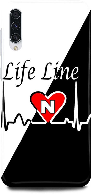 JUGGA Back Cover for SAMSUNG Galaxy A70s, N NAME, LETTER, ALPHABET, LIFELINE  (Multicolor, Hard Case, Pack of: 1)