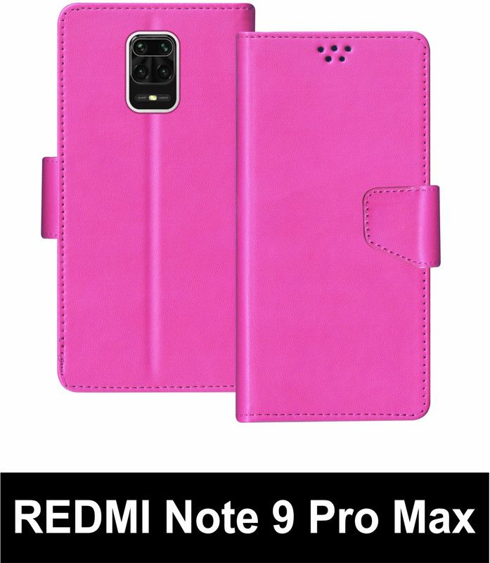 korumacase Flip Cover for REDMI Note 9 Pro Max  (Pink, Shock Proof, Pack of: 1)