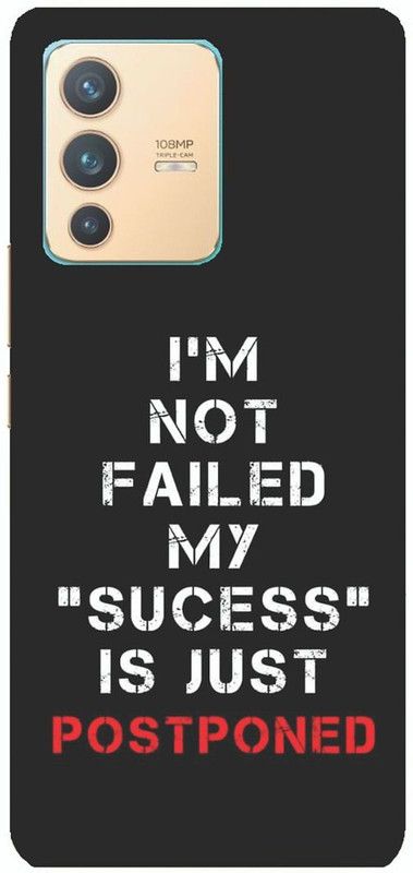 KIZIN Back Cover for Vivo V23 Pro 5G  (Black, White)