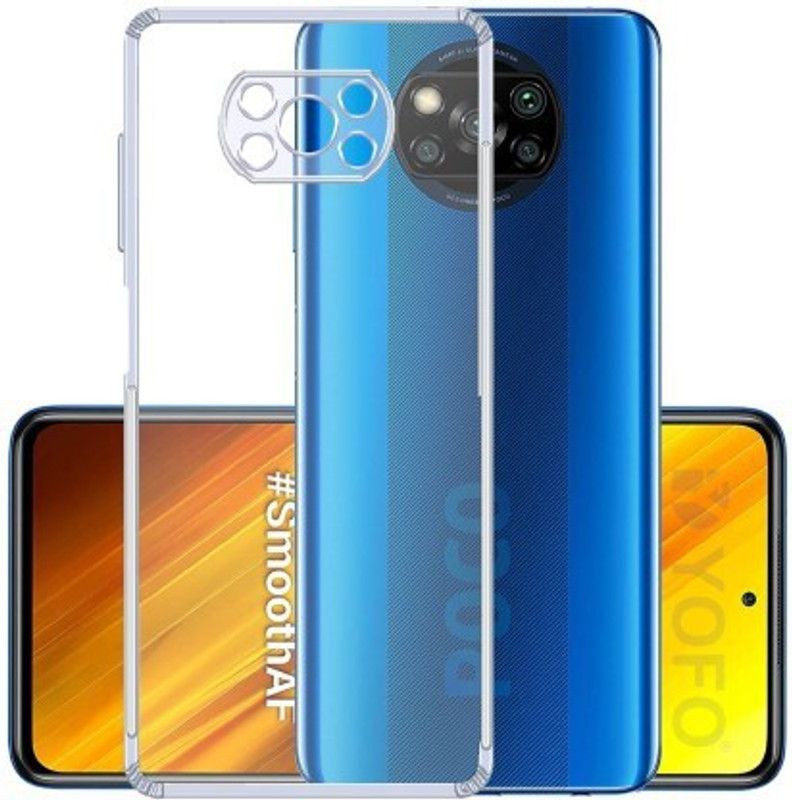 masque Back Cover for Poco X3 Pro OG Totu  (Transparent, Grip Case, Silicon, Pack of: 1)