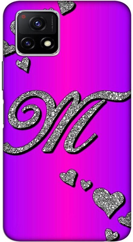CROKIAN Back Cover for Vivo Y72 5G M Letter Back Cover  (Pink, Hard Case, Pack of: 1)