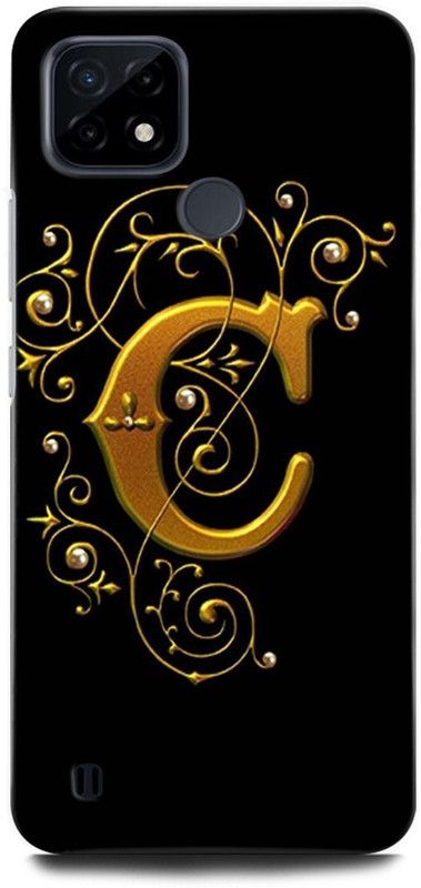 ORBIQE Back Cover for Realme C25Y RMX3265 C, C LETTER, C ALPHABET, DESIGN  (Multicolor, Hard Case, Pack of: 1)