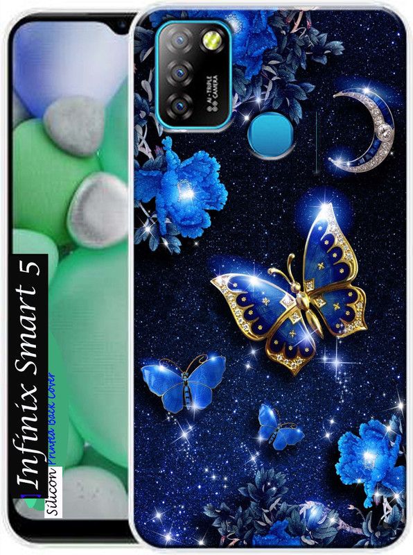 SKYBRUFAN Back Cover for Infinix Smart 5, Infinix Smart 5 Mobile Back Cover  (Multicolor, Dual Protection, Silicon, Pack of: 1)