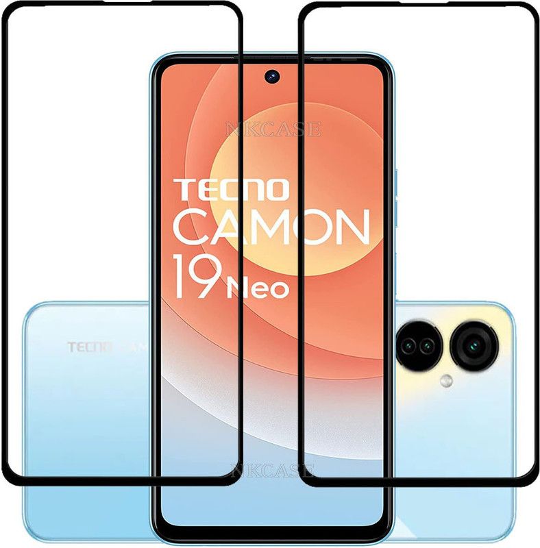 NKCASE Edge To Edge Tempered Glass for Tecno Camon 19 Neo  (Pack of 2)