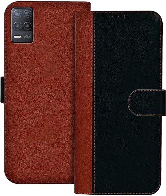 Amoha Back Cover for realme 9 5G, Realme narzo 30 5g, Realme 8S 5g, Realme 8 5g  (Black, Brown, Magnetic Case, Pack of: 1)