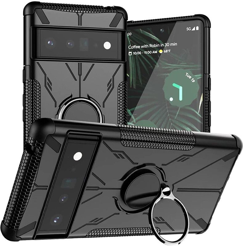 S-Softline Back Cover for Google Pixel 6, Buffed corners to protect from shocks and dents  (Black, Pack of: 1)