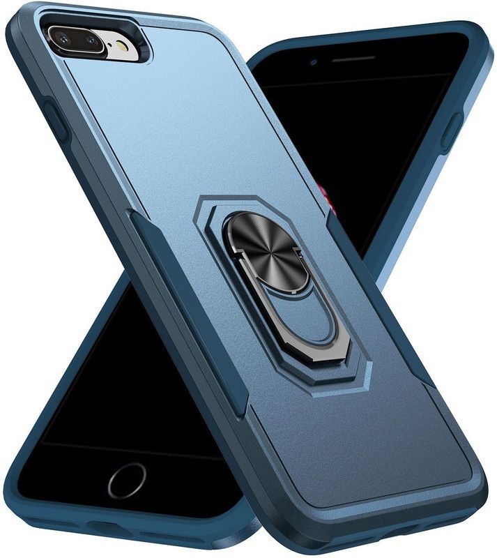Pure Color Back Cover for Apple iPhone 7 PLUS / iPhone 8 PLUS  (Blue, Dual Protection, Pack of: 1)