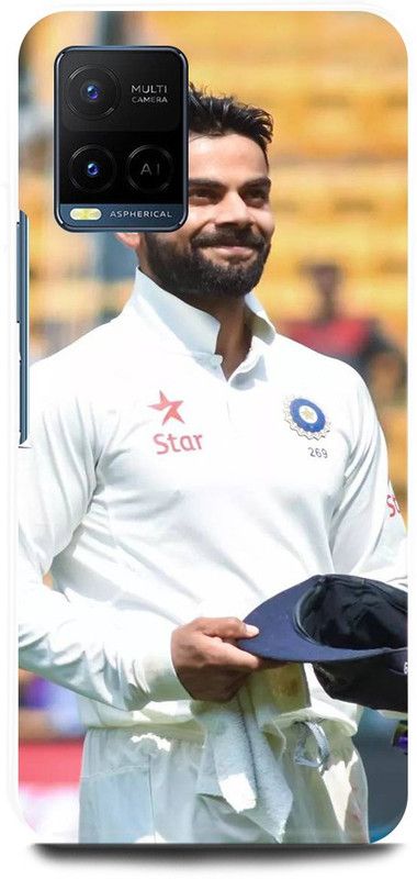 FIKORA Back Cover for Vivo Y33s, V2109, VIRAT, KOHLI, INDIAN, PLAYER, RCB  (White, Hard Case, Pack of: 1)