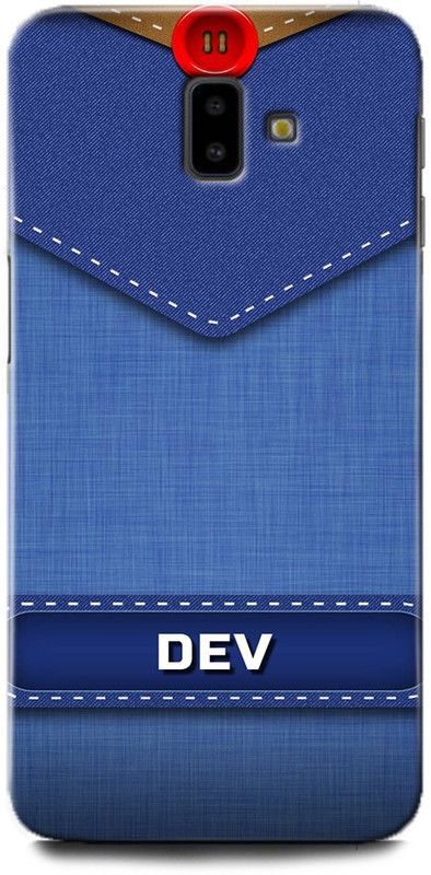 WallCraft Back Cover for SAMSUNG Galaxy J6 Plus DEV NAME, D LETTER, BLUE, JEANS, ALPHABET, DESIGN  (Multicolor, Dual Protection, Pack of: 1)